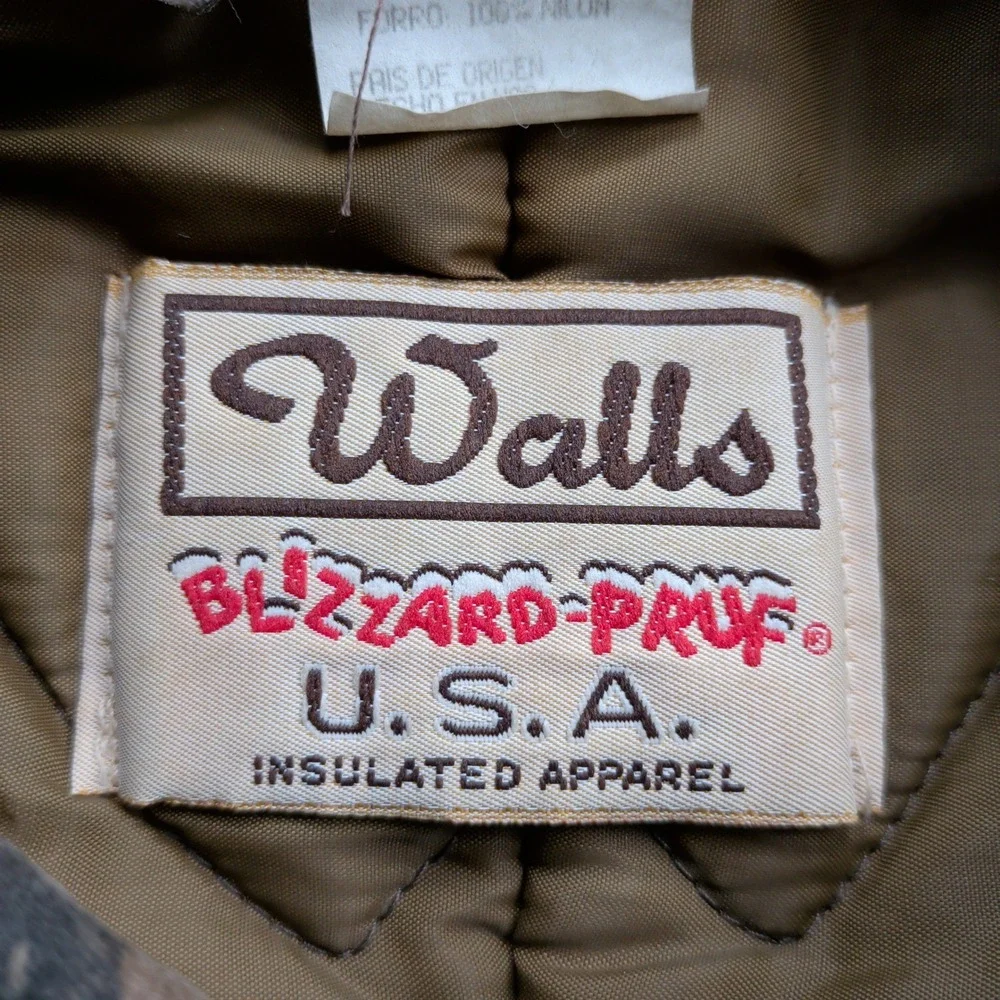 Vintage Walls Blizzard-Pruf Realtree Camo Insulated Coveralls Mens L Tall USA